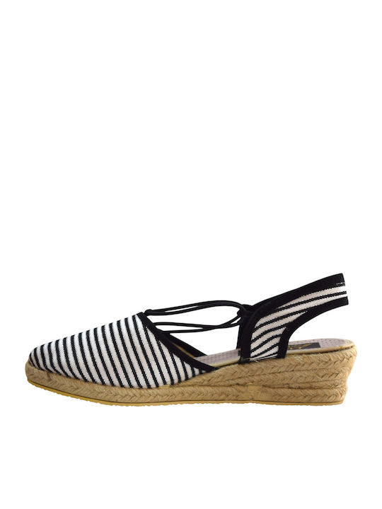 Fabric Women's Espadrilles In Black Colour K-401-BLACK