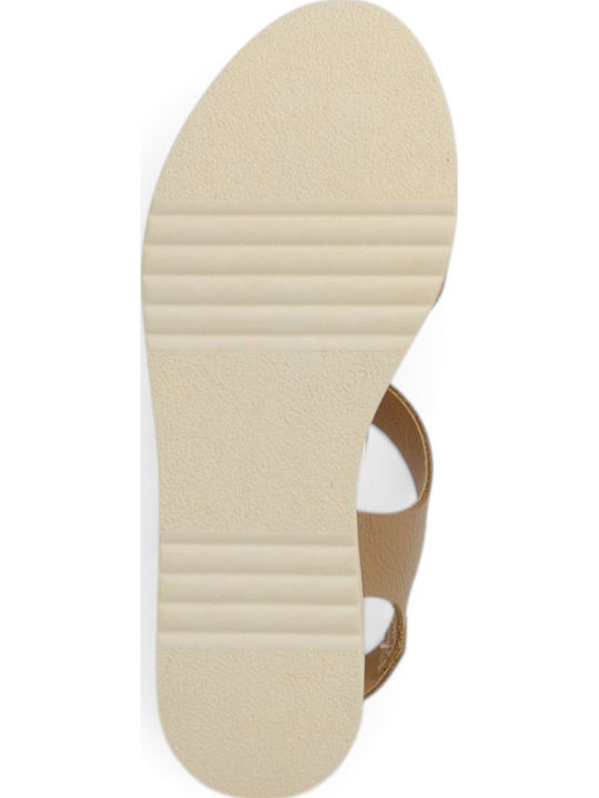 Anatomisch Damenplattformen Stil Ankle Strap Farbe Tabac Braun