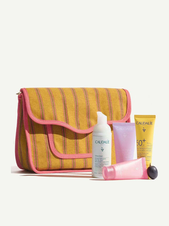 Caudalie Summer Essentials Pouch x Maria de la Orden Travel Set for Moisturizing Body Cleansing & Brightening 5 pcs