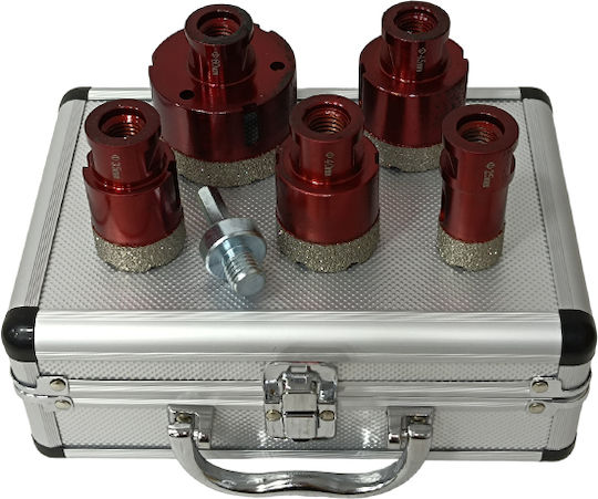 SKS Tools Σετ Ποτηροτρύπανα Υγρής/Ξηρής Κοπής με Διάμετρο από 25mm έως 60mm για Πλακάκι