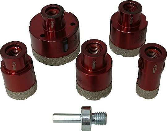 SKS Tools Σετ Ποτηροτρύπανα Υγρής/Ξηρής Κοπής με Διάμετρο από 25mm έως 60mm για Πλακάκι