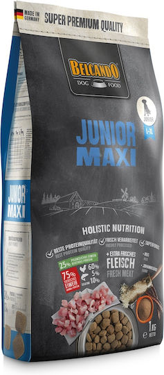 Belcando Junior 4kg Dry Food Diet, Grain-Free for Large Breed Puppies with Poultry, Rice, Chicken, Tuna, Meat, Fish and Liver