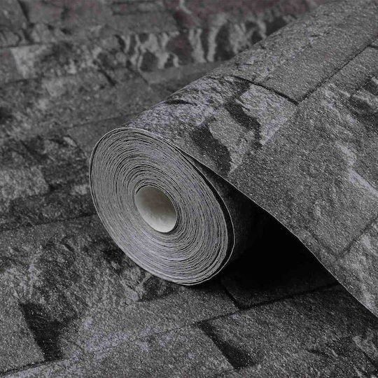 Stoff Tapete Wand Schwarz 1000x53cm