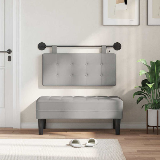 vidaXL Fabric Bed Headboard Pillow Beige 90x55cm