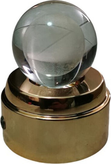Dekorative Lampe Crystal Ball Gold