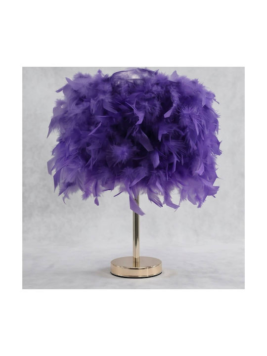 Led7 Mini Feather Decorative Lamp with Socket for Bulb E27 Purple