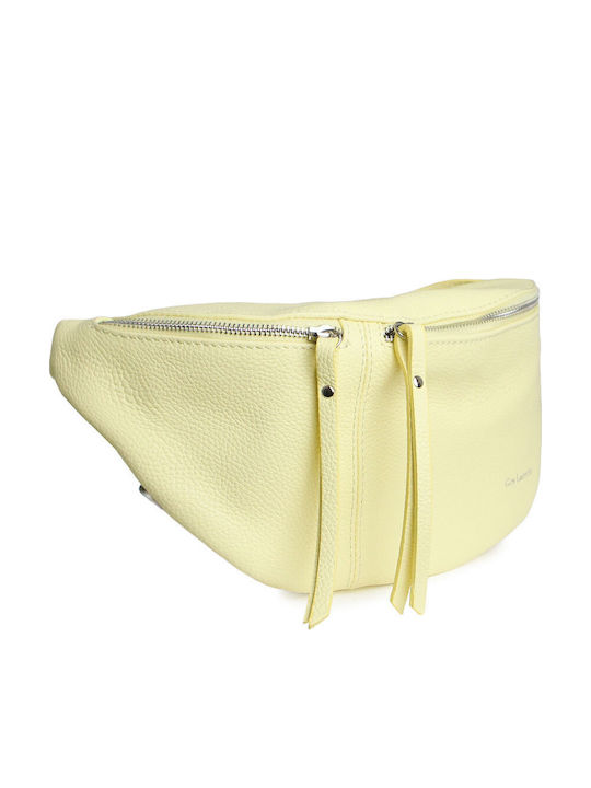 Leather Women's Shoulder Bag Yellow