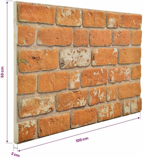 3D Wall Panels Foam with Glue Beige 100x50x2cm 10 Pieces