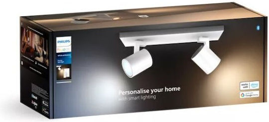 Philips Runner Hue Διπλό Σποτ σε Λευκό Χρώμα