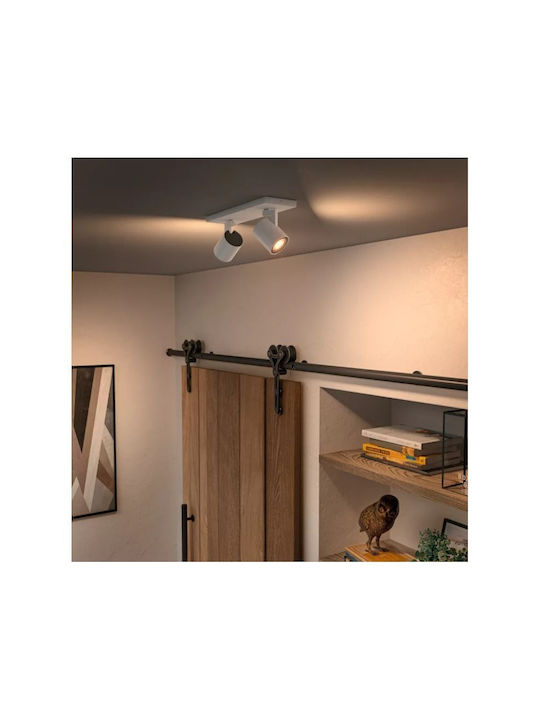 Philips Runner Hue Διπλό Σποτ σε Λευκό Χρώμα
