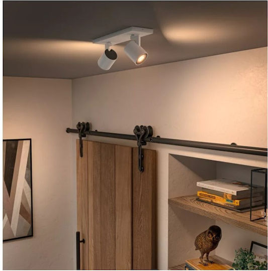 Philips Runner Hue Διπλό Σποτ σε Λευκό Χρώμα