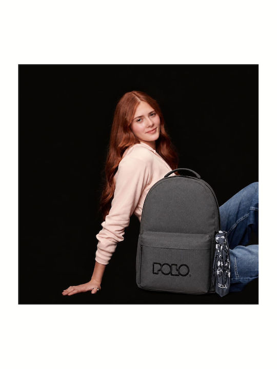 Polo Doppelte Schal Schulranzen Rucksack für Junior High-High School Grau 27 Liter 30 x 24 x 42 cm Jahr 2026