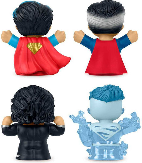 Dc Comics Fisher-price Little People Collector Miniature Figures 4-pack Superman Through Ages 7 Cm