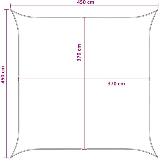 vidaXL Triangle Mesh Shade Fabric Blue 4.5m