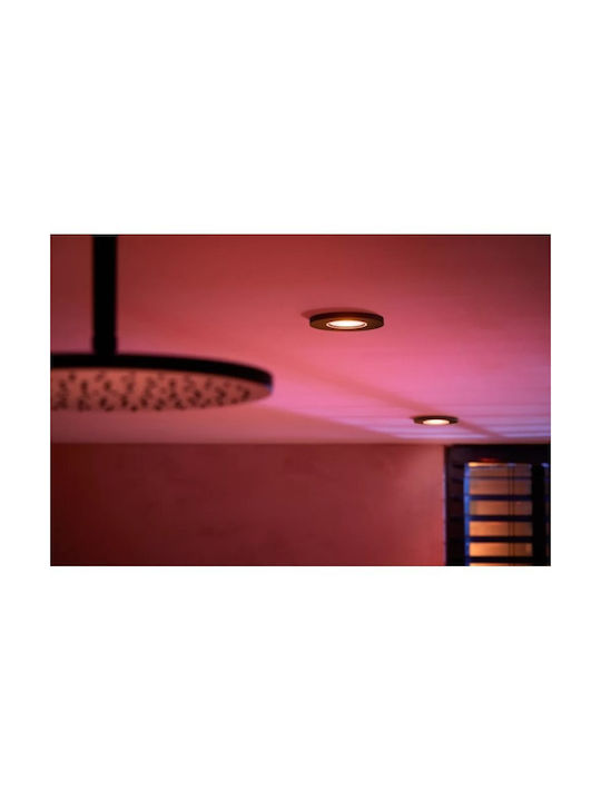 Philips Xamento Hue Χωνευτό Σποτ Μαύρο