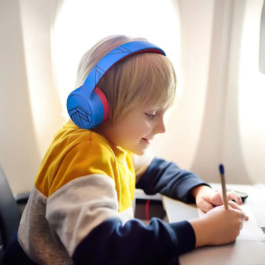 PowerLocus Tiger Wireless / Wired Kids' Over Ear Headphones Blue