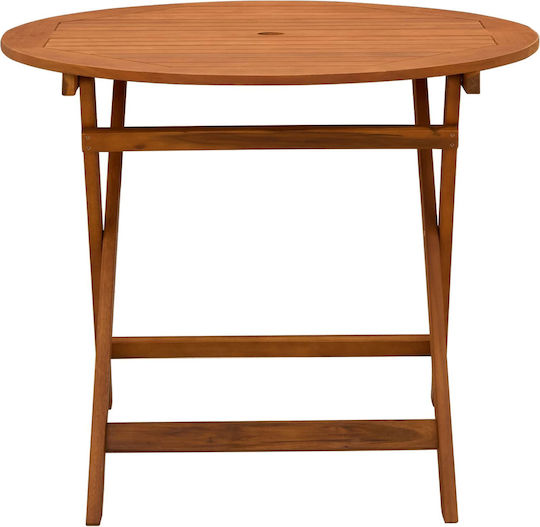 Holztisch Für Kleine Außenbereiche Zusammenklappbar Braune 90x90x75cm