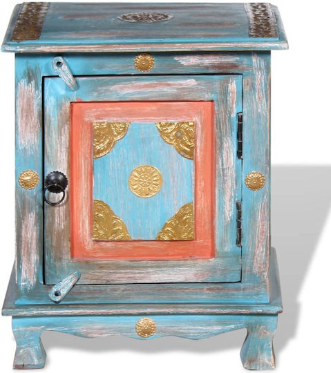 vidaXL Nachttisch aus Massivholz Blau 40x30x50cm