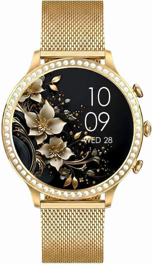 Smartwatch Gravity Gold Strap Bracelet Gt5-1