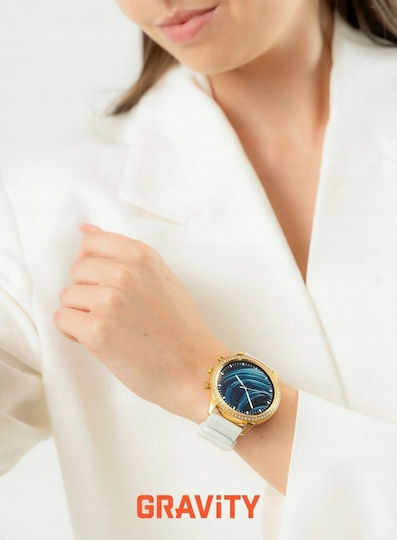 Smartwatch Gravity Gold Strap Bracelet Gt5-2
