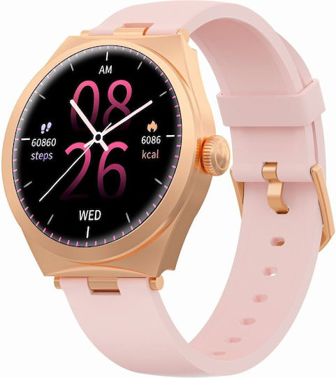 Gravity Gt25 Smartwatch Rose Gold 1.27" Tft