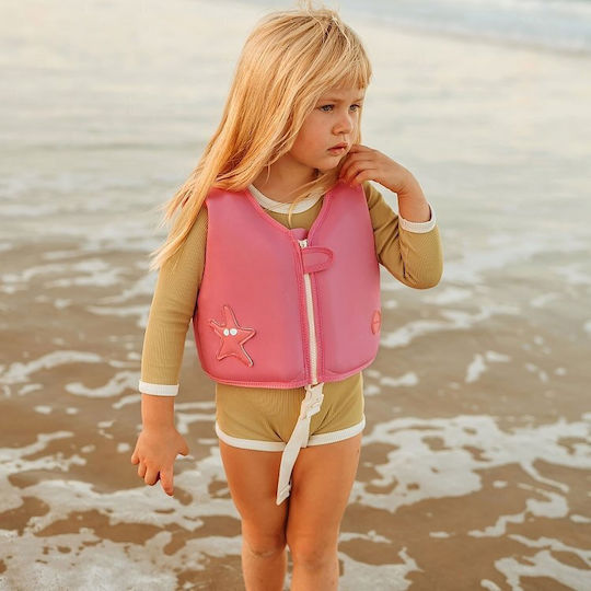 Sunnylife Vestă de Înot pentru Copii Veste de salvare pentru copii Roz Ocean Treasure Rose