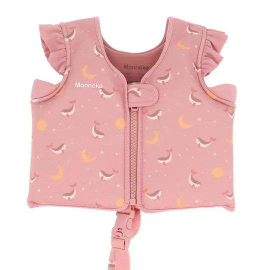 Whale Pink Protection Vest 3-6 Years Monnëka