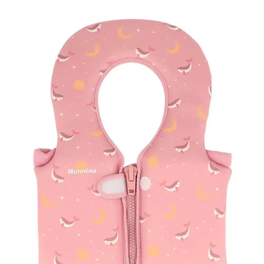 Whale Pink Protection Vest 1-2 Years Monnëka