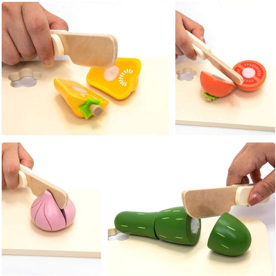 UMU Toys Παιχνίδι Φρούτα & Λαχανικά από Ξύλο για 2+ Ετών 22τμχ