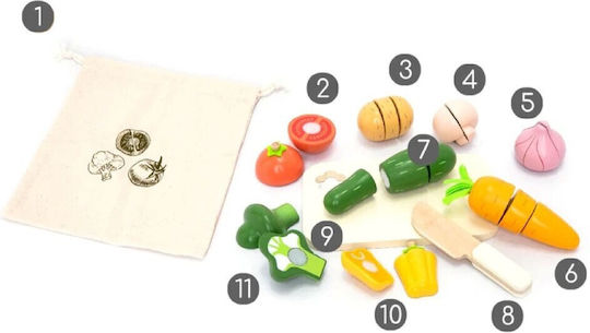 UMU Toys Παιχνίδι Φρούτα & Λαχανικά από Ξύλο για 2+ Ετών 22τμχ