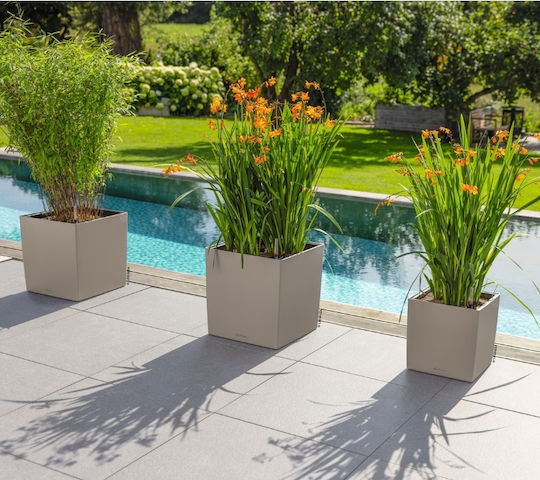 Lechuza Cube Self-Watering Flower Pot White 40x40x40cm