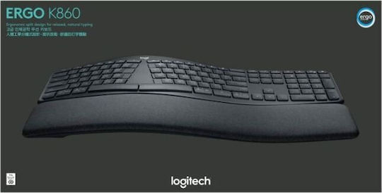 Logitech Wave Keys Безжичен Комплект Клавиатура и Мишка Гръцки Сив
