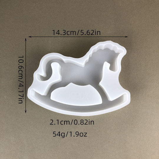 Silicone Mold Rocking Horse 14.3x10.6x2.1cm
