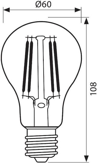 Vivalux Λάμπα LED 4W για Ντουί E27 Θερμό Λευκό 400lm