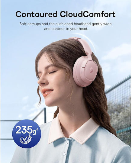 Baseus BH1 Ασύρματα Bluetooth Over Ear Ακουστικά Ροζ