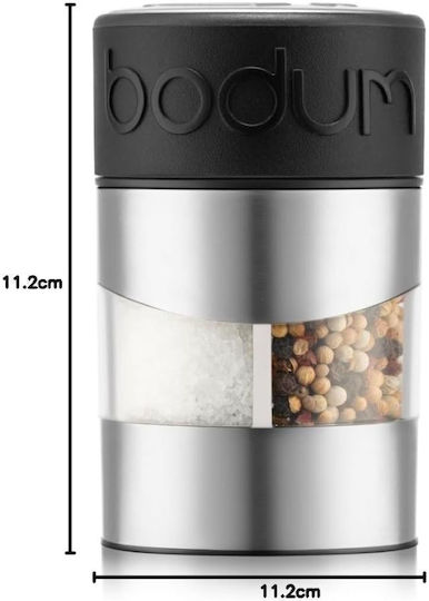 Bodum Handbetriebener Salz- und Pfeffermühlen-Set Inox in Schwarz Farbe