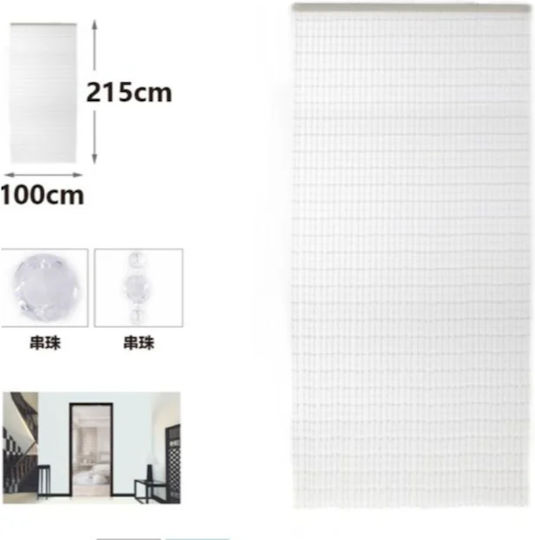 Door Curtain Made of Transparent Plastic 100x215cm 123017