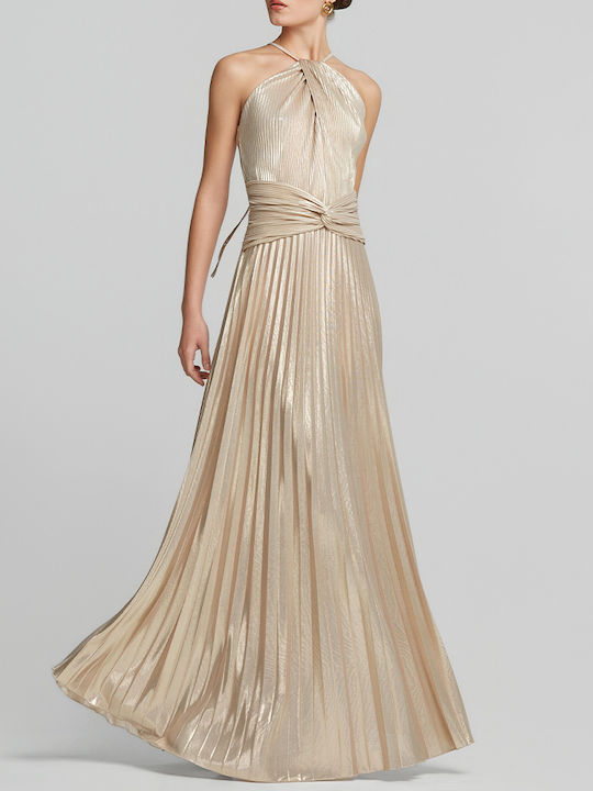 Maxi Damenkleid für Hochzeit - Taufe Gold