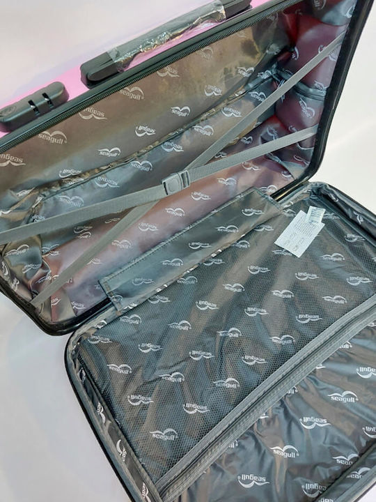 Diplomat Small The Seagull Collection Cabin Hard Pink Suitcase With 4 Wheels Height 55cm