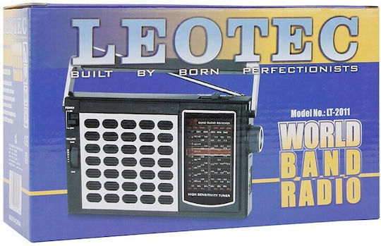 Leotec Φορητό Ραδιόφωνο Ρεύματος / Μπαταρίας Μαύρο