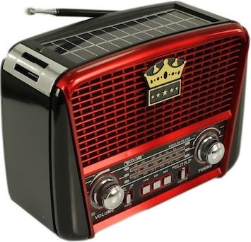 FOX385097 Radio Portabil Reîncărcabil cu Bluetooth și USB Roșu