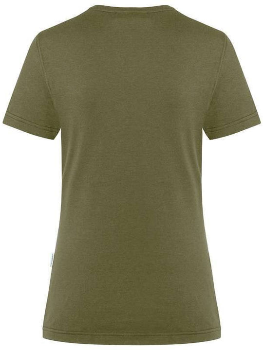 Karlowsky Γυναικείο Διαφημιστικό T-shirt Κοντομάνικο Χακί