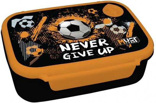 PP Food Container 800ml & Aluminum Water Bottle 500ml Set Must Team Never Give Up