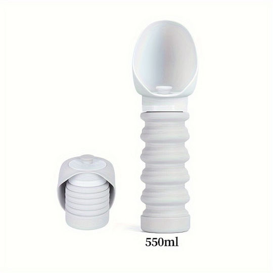 Portable Plastic Food & Water Bottle for Dog & Cat 550ml 10x9x13.5cm