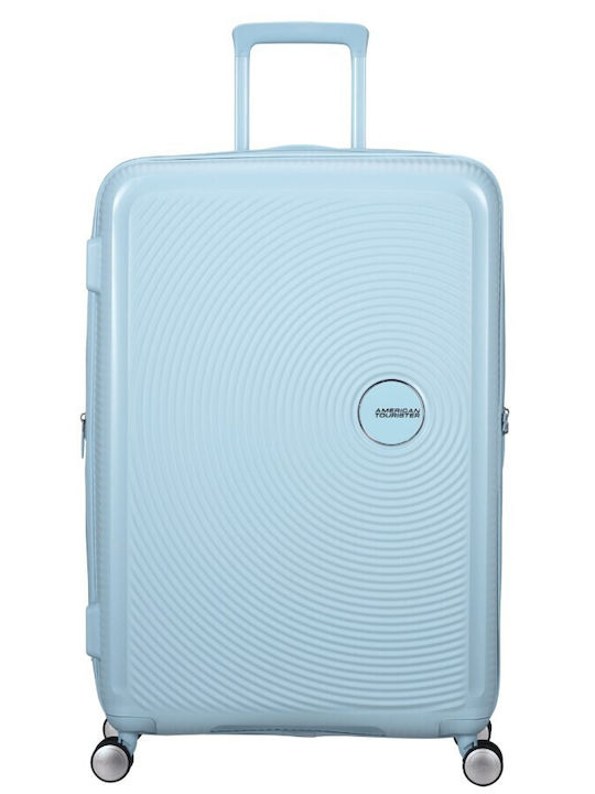 American Tourister Soundbox Large Suitcase Pastel Blue With 4 Wheels Height 77cm