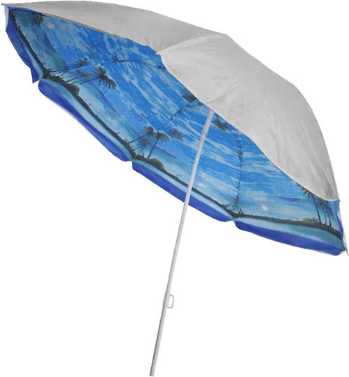 Campus Folding Beach Umbrella Diameter 1.8m with UV Protection Blue