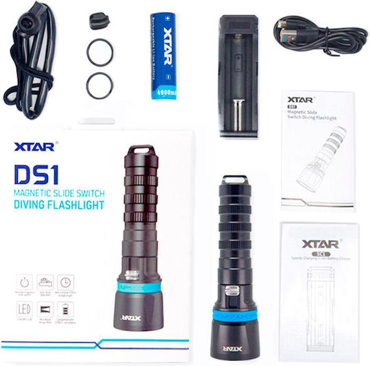 XTAR Rechargeable Diving Light LED with Brightness 1000lm Ds1