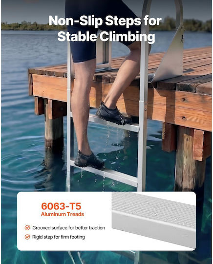Vevor Aluminum Light Blue Pool Ladder