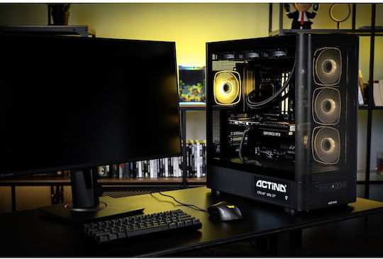 Actina Гейминг Настолен Компютър Ryzen 9-9900X3D 32GB DDR5 1TB SSD GeForce RTX 5070 Ti W11 Home