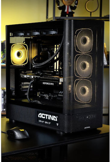 Actina Гейминг Настолен Компютър Ryzen 9-9900X3D 32GB DDR5 1TB SSD GeForce RTX 5070 Ti W11 Home